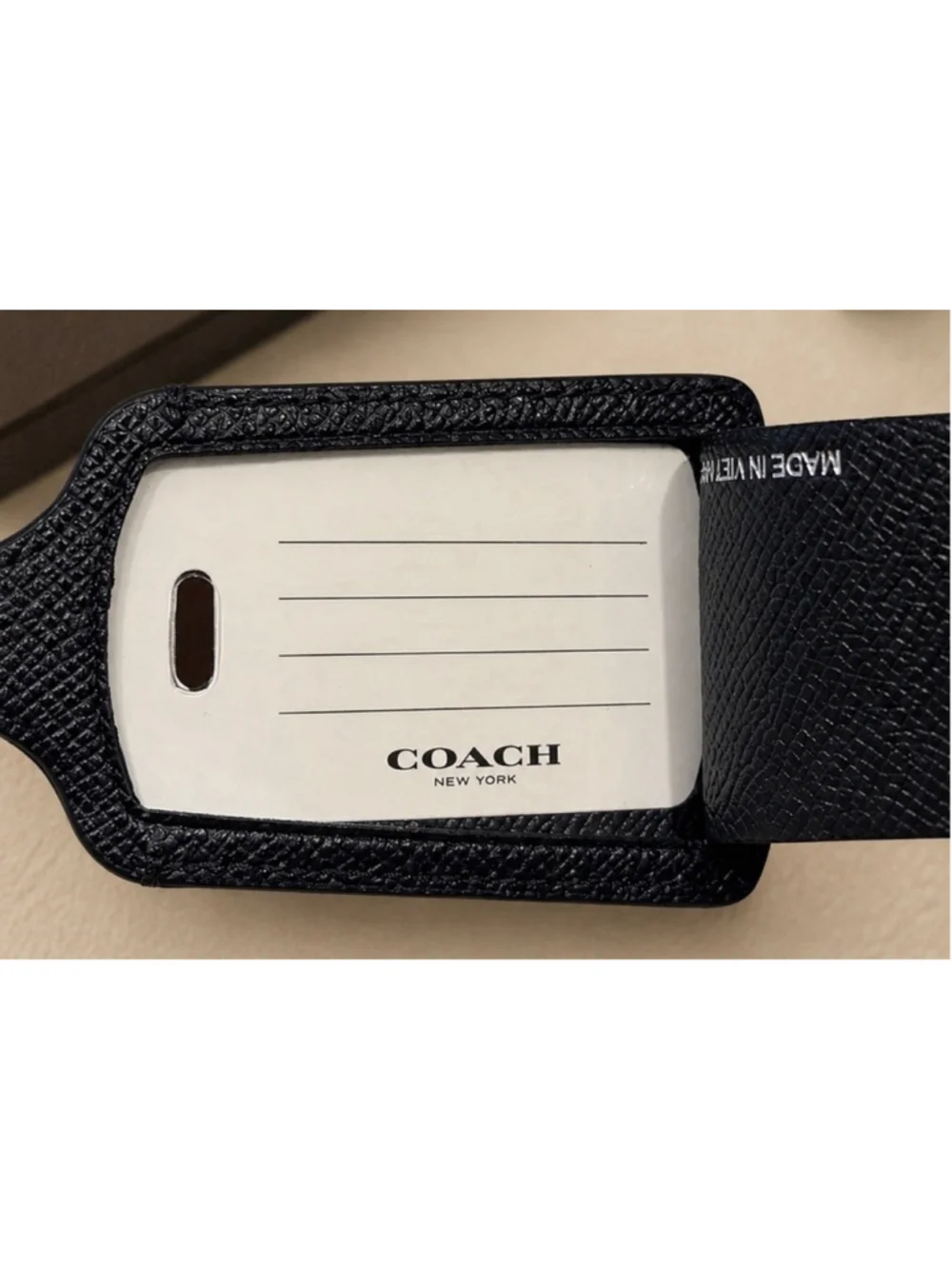 Coach Blue Star Glitter Luggage Tag Travel Bag ID Charm NWOT